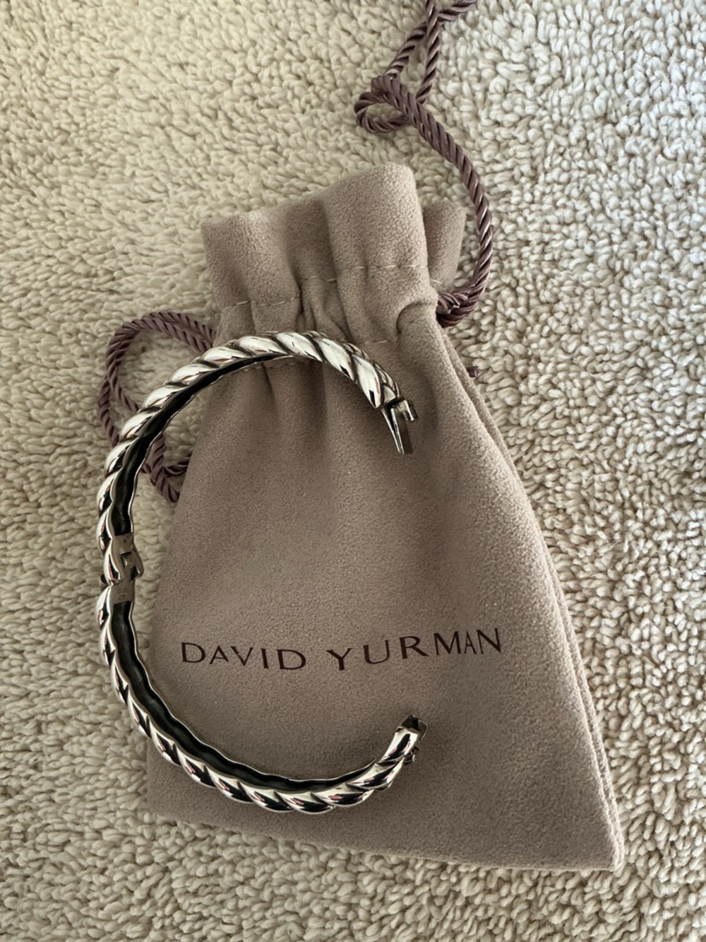 David Yurman Silver Woven Cable Bracelet - Picture 5 of 7